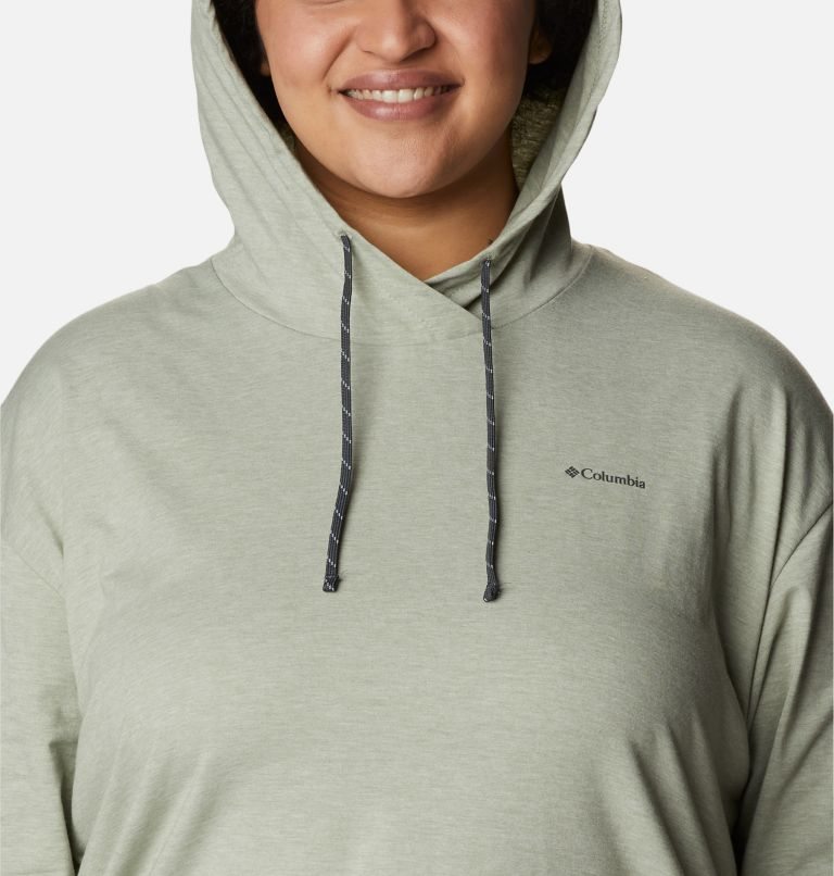 Columbia Sun Trek Pullover Hettegensere Dame Olivengrønne | Plus Size 58290P